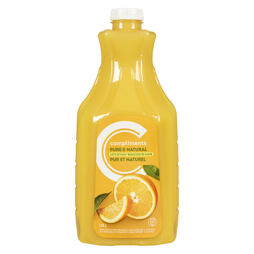 Compliments Orange Juice With Extra Pulp Not From Concentrate 1.65 L