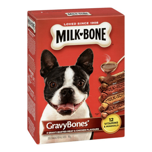 Milk-Bone Dog Biscuits Gravy Bones 4 Flavors 750 g