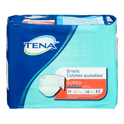 Tena Super Briefs Medium 14 Count