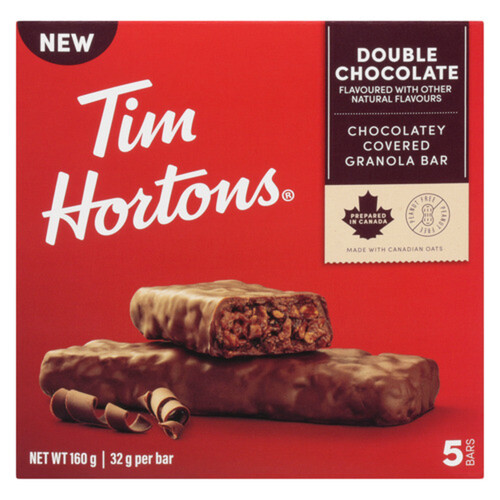 Tim Hortons Granola Bar Double Chocolate Natural Flavour 5 x 32 g