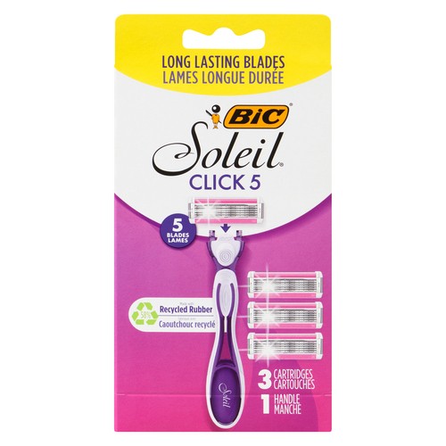 Bic Click 5 Soleil Blades With Handle 3 Pack