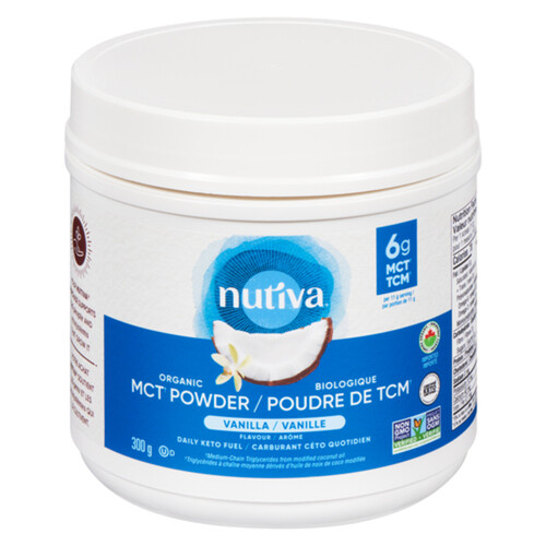 Nutiva Organic Medium Chain Triglycerides Powder Vanilla 300 g
