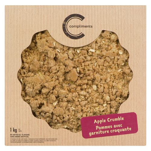Compliments Frozen Apple Crumble Pie 9-Inch 1 kg