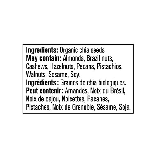 Prana Organic Gluten-Free Whole Chia Seeds Black 300 g