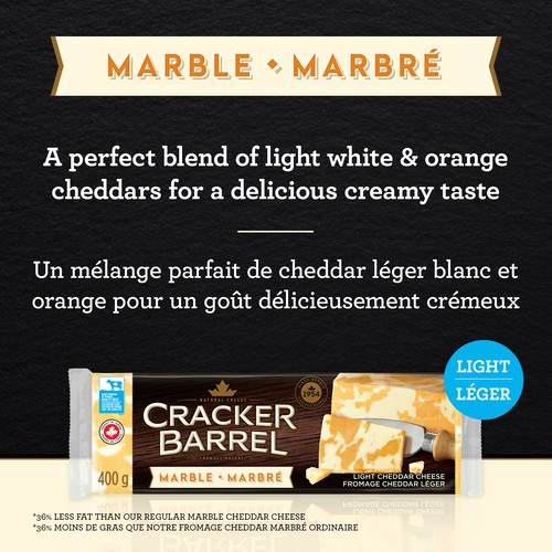 Cracker Barrel Cheese Marble Light 400 g