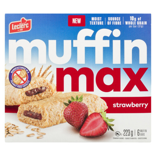 Leclerc Peanut Free Muffin Max Bars Strawberry 223 g