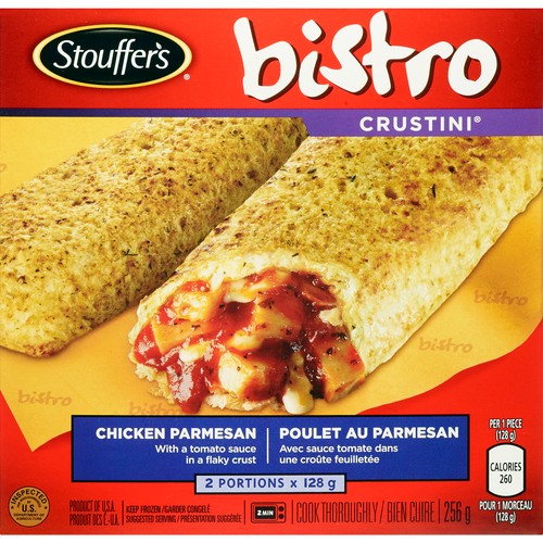 Stouffer's Bistro Frozen Chicken Parmesan Crustini 2 Portions x 128 g