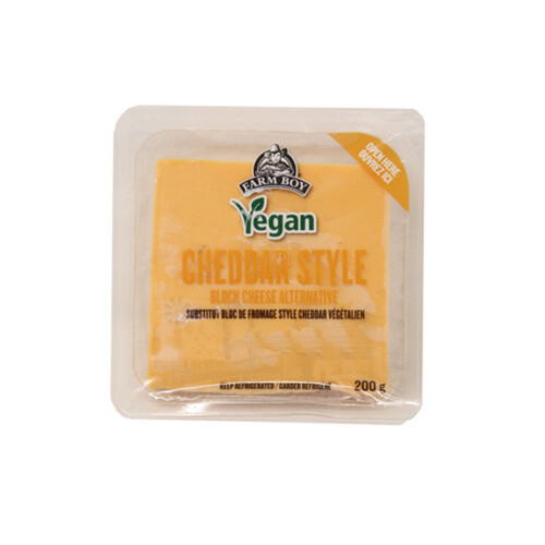 Farm Boy Vegan Cheddar-Style Block Cheese Alternative 200 g