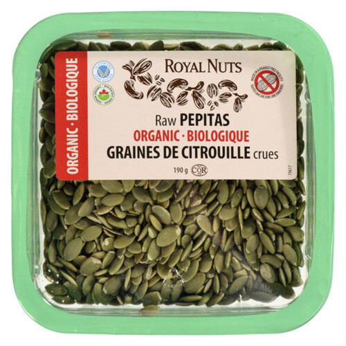 Royal Nuts Organic Raw Shelled Pumpkin Seeds 190 g