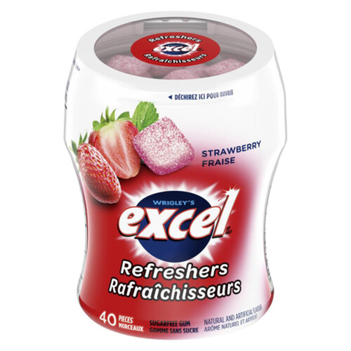 Excel Refresher Sugar-Free Gum Strawberry 40 Pieces