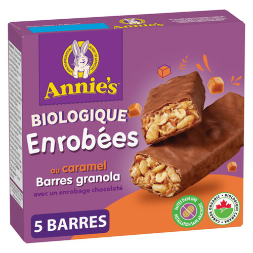 Annie'S Granola Bars Organic Dipped Caramel Chocolatey Coating 130 G