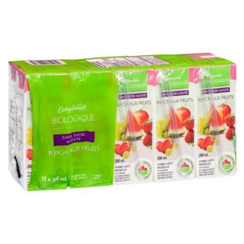 Compliments Organic Juice Fruit Punch 10 x 200 ml