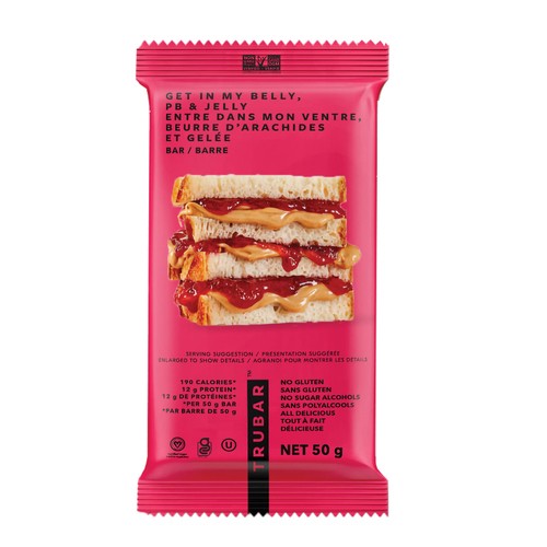 Trubar Gluten-Free Protein Bar Get In My Belly PB & Jelly 50 g