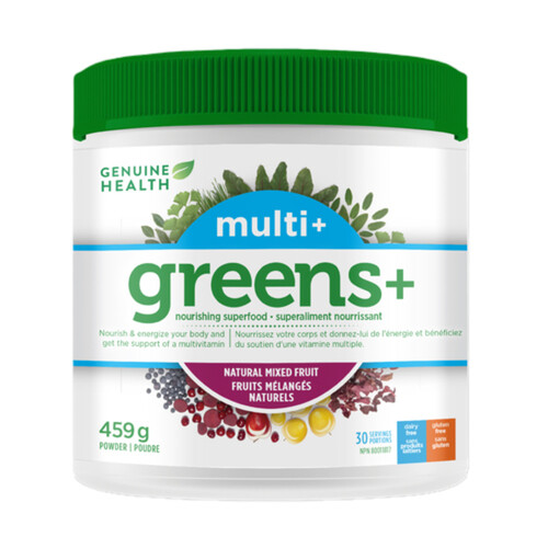 Genuine Health Greens+ Nourishing Superfood Powder Multi+ Natural Mixed Fruit 459 g