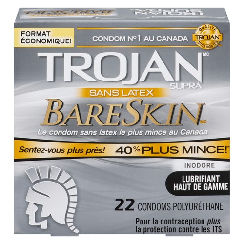 Trojan Supra Condoms Bareskin 22 EA
