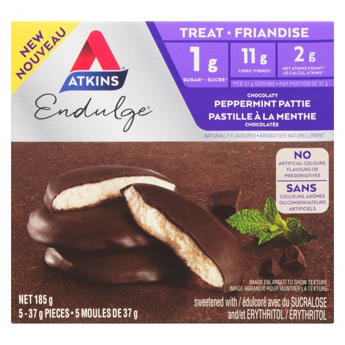 Atkins Chocolate Peppermint Patties 5 Pack 185 g