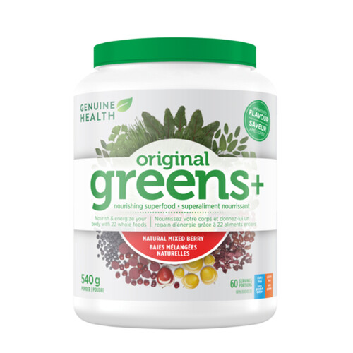 Genuine Health Greens+ Nourishing Superfood Powder Original Natural Mixed Berry 566 g