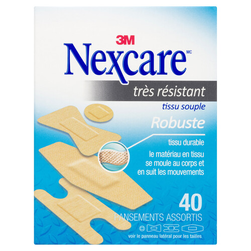 3M Nexcare Heavy Duty Fabric Assorted Bandages 40 Count 