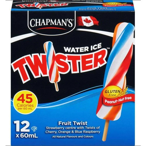 Chapman's Ice Pops Fruit Twister Neapolitan 12 x 60 ml