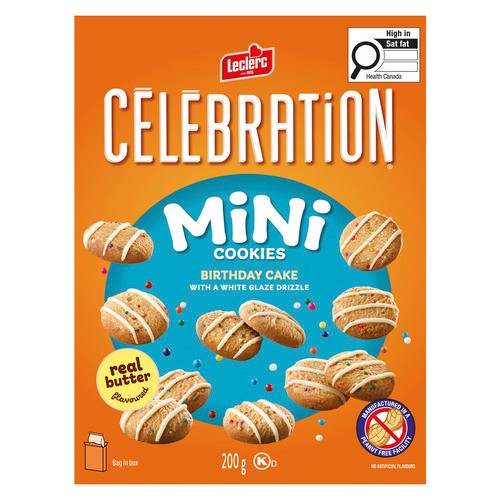 Leclerc Celebration Peanut-Free Mini Cookies Birthday Cake 200 g