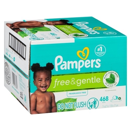 Pampers Baby Wipes Fragrance Free 468 Count