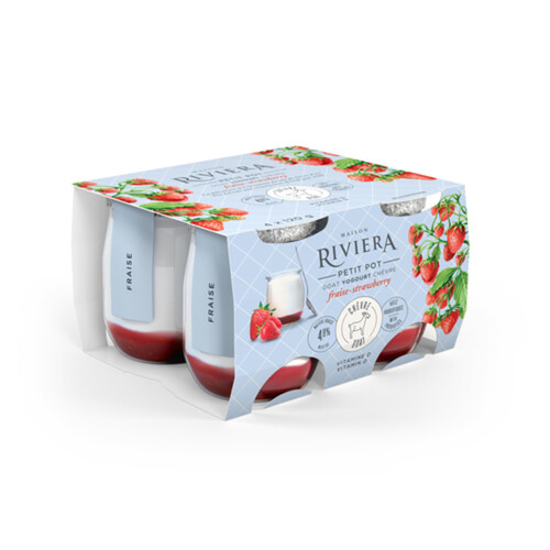 Riviera Goat 4.9% Yogurt Strawberry 4 x 120 g