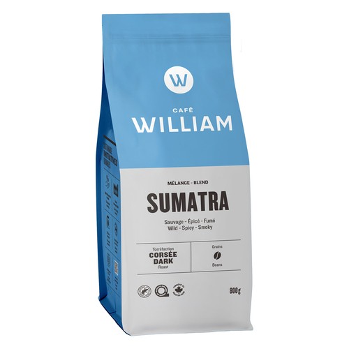 Café William Whole Bean Coffee Sumatra Blend Dark Roast 800 g