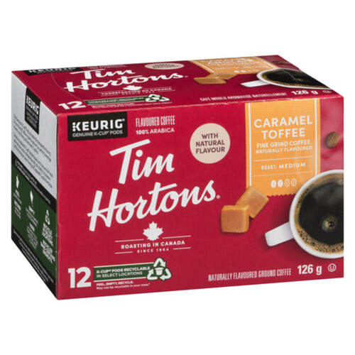 Tim Hortons Coffee Pods Caramel Toffee 12 K-Cups 126 g