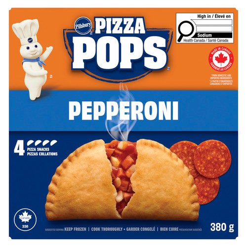 Pillsbury Pizza Pops Frozen Pizza Snack Pepperoni 380 g