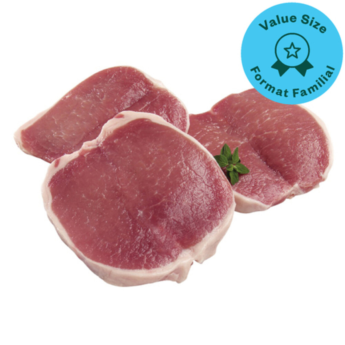 Pork Loin Center Schnitzel Boneless Thin Cut Family Size Voilà Online