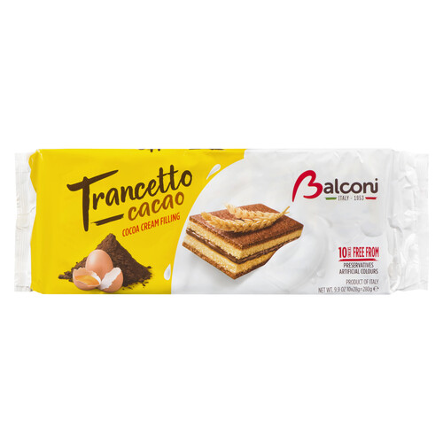 Balconi Snack Cakes Trancetto Cacao 280 g