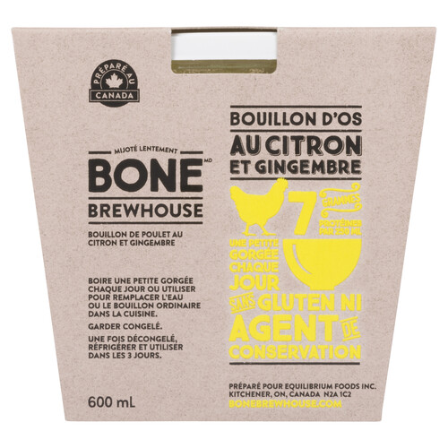 Bone Brewhouse Lemon Ginger Bone Broth 600 ml (frozen)