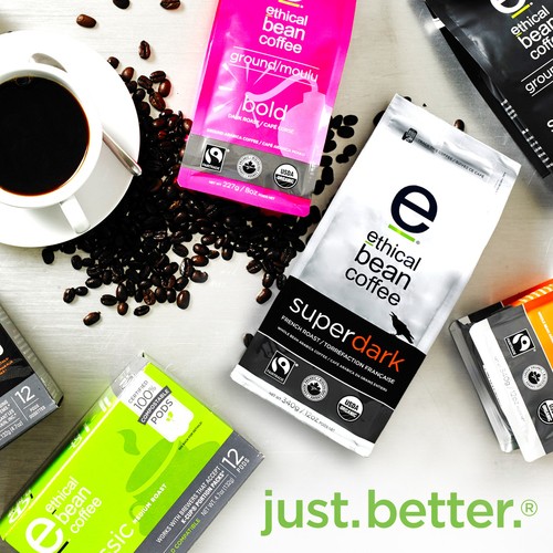 Ethical Bean Whole Bean Coffee French Roast Super Dark 340 g