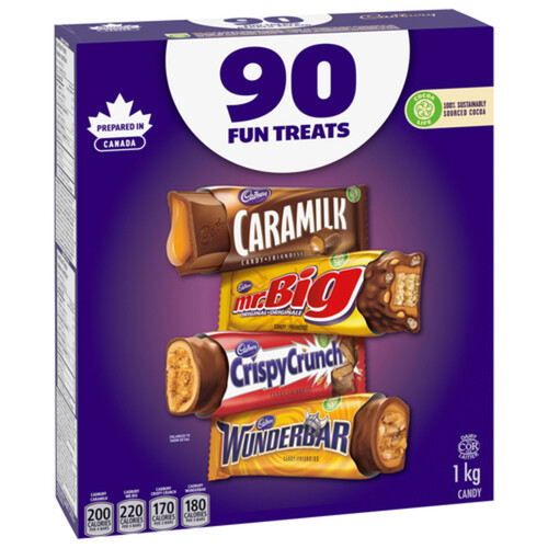 Cadbury Fun Treats Candy Assortment 90 Bars 1 Kg