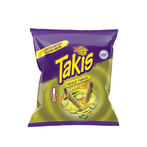 Takis Rolled Tortilla Chips Pickle Punch Medium Spicy 80 g