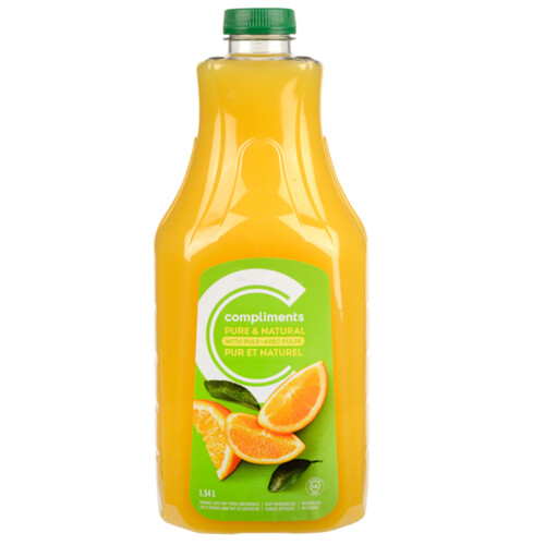 Compliments Juice With Pulp Orange 1.54 L (bottle)