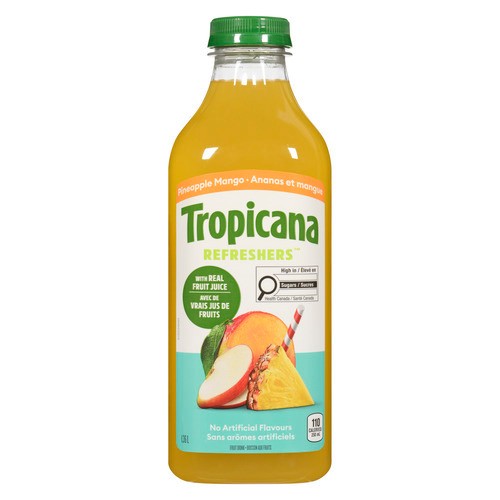 Tropicana Refreshers Pineapple Mango 1.36 L (bottle)