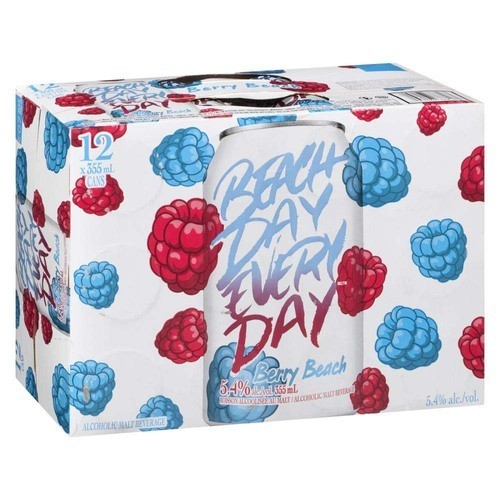 Beach Day Every Day Alcoholic Malt 5.4% Alcohol Berry Beach 12 x 355 ml (cans)