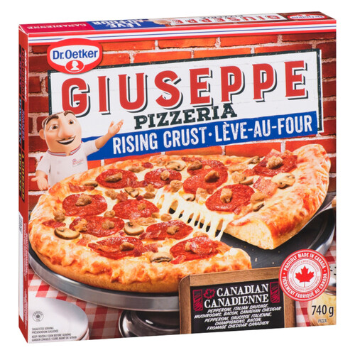 Dr. Oetker Giuseppe Pizzeria Frozen Pizza Rising Crust Canadian 740 g