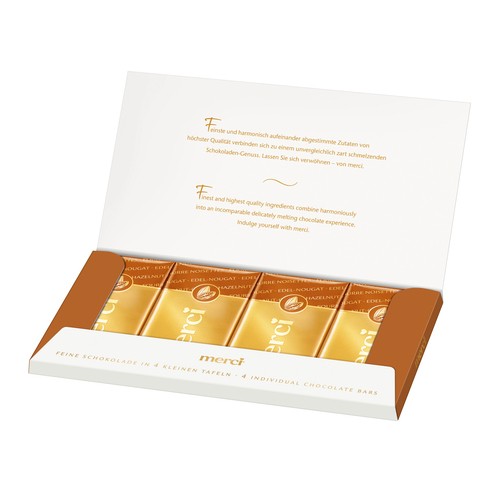 Merci Milk Chocolate Bars Hazelnut Creme 112 g