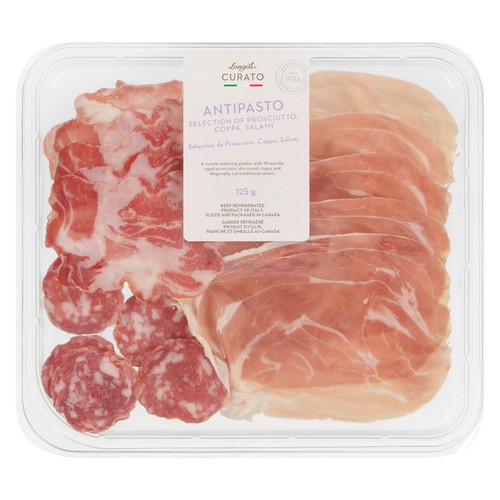 Longo's Curato Antipasto Selections Prosciutto Coppa & Salami 125 g