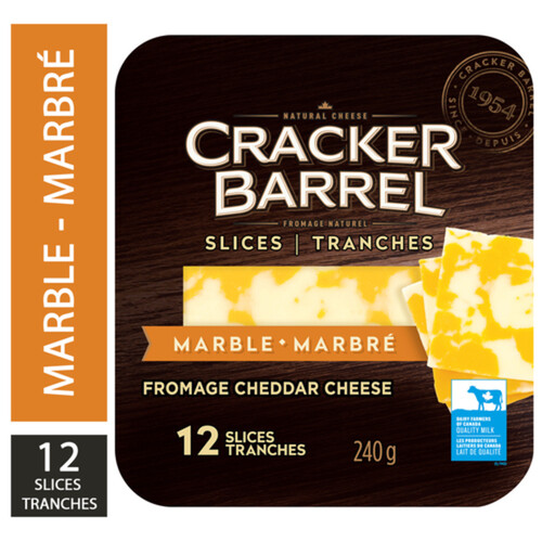 Cracker Barrel Sliced Cheese Marble 12 Slices 240 g