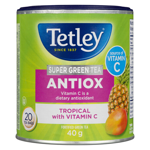 Tetley Super Green Tea Antiox Tropical 20 Tea Bags