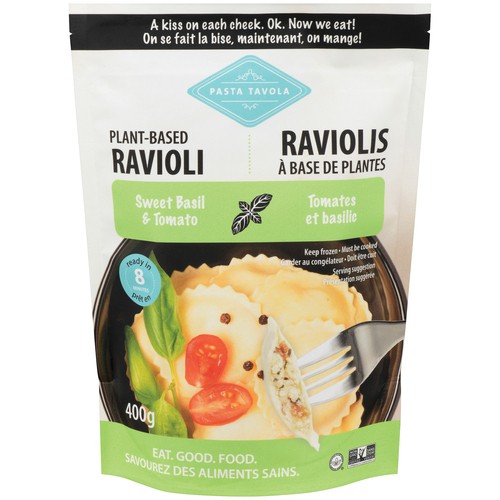 Pasta Tavola Plant Based Frozen Ravioli Sweet basil And Tomato 400 g