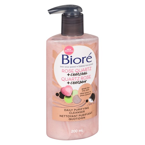 Biore Cleanser Rose Quartz Charcoal 200 ml