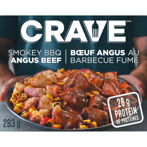 CRAVE Frozen Dinner Smokey BBQ Angus Beef 283 g - Voilà Online Groceries &  Offers