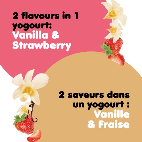 iÖGO 1% Creamy Duo Yogurt Tub Vanilla-Strawberry 650 g