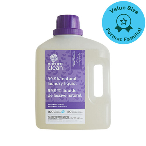 Nature Clean Liquid Laundry Detergent Lavender Value Size 3 L