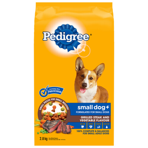 Pedigree Small Dog+ Dry Dog Food Steak and Vegetable Flavour 2.8kg