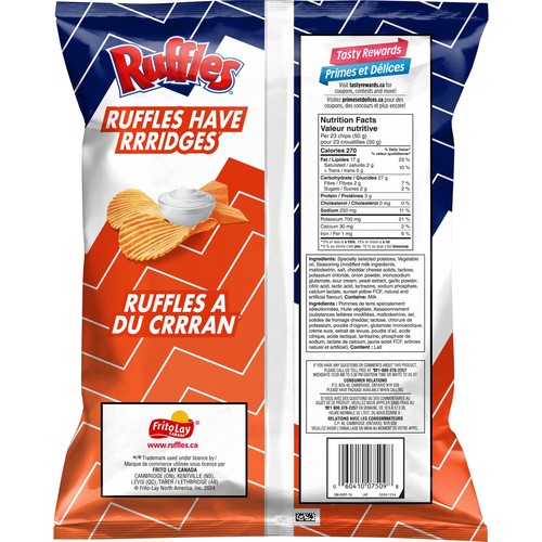 Ruffles Potato Chips Cheddar and Sour Cream 200 g